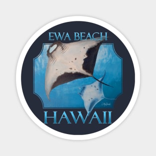 Ewa Beach Hawaii Manta Rays Sea Rays Ocean Magnet